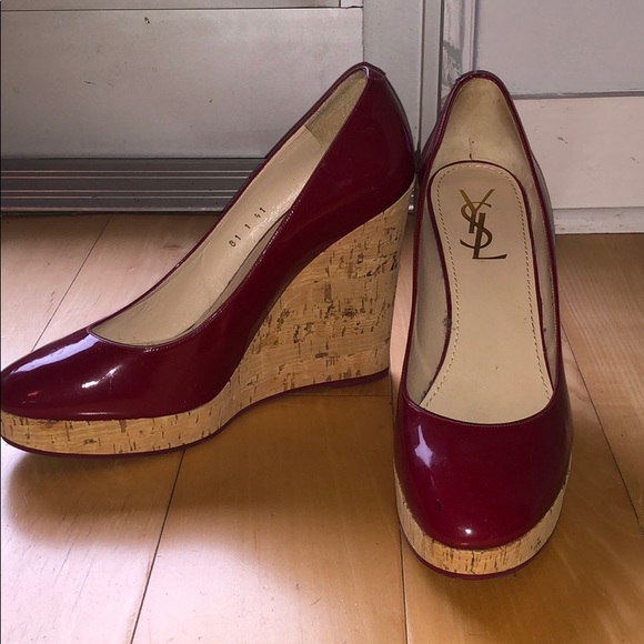 Yves Saint Laurent Shoes - Yves Saint Laurent red platform espadrilles size 11 NWT